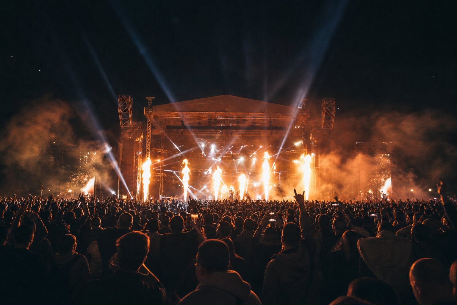 Agencja eventowa Bochnia — wielki koncert plenerowy nocą z pirotechniką i światłem