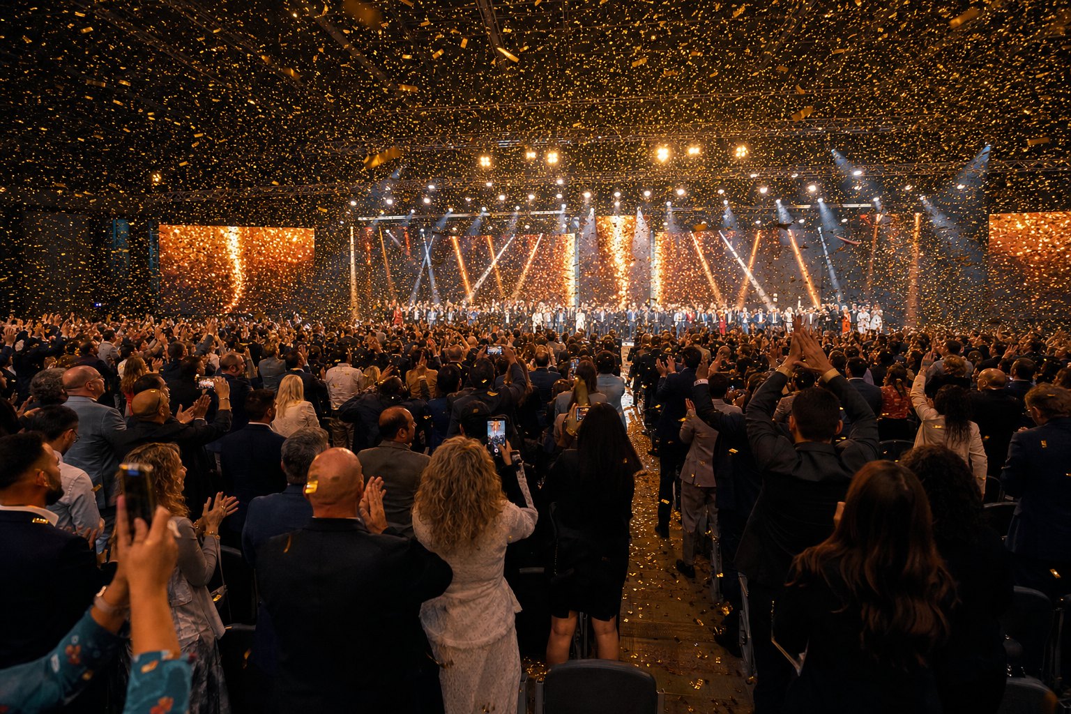 Agencja eventowa Inowrocław — finał kongresu firmowego ze złotym konfetti i owacją publiczności